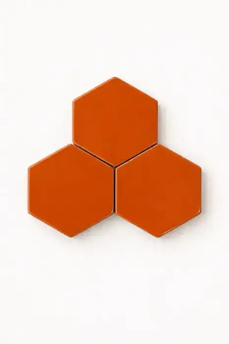 Hexagonito Liso Terracota